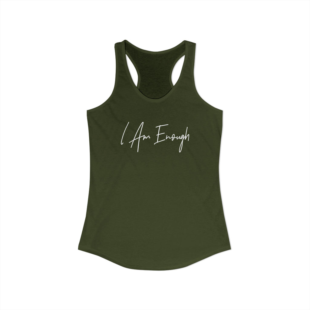 "I Am Enough" Racerback Tank (Next Level)